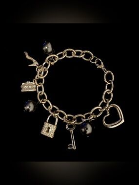 Silver-Tone Novelty Charm Bracelet